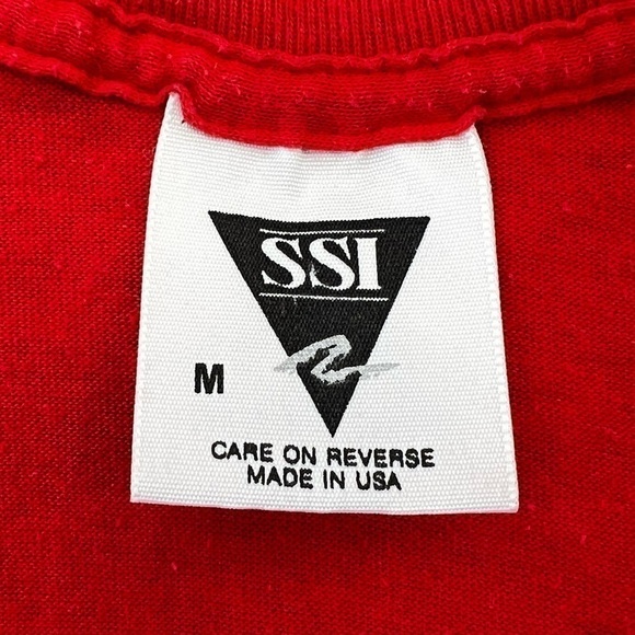 Vintage 1987 Men's Red Harley Davidson James Dean 'Rebel Rider' Muscle Shirt - Picture 9 of 10